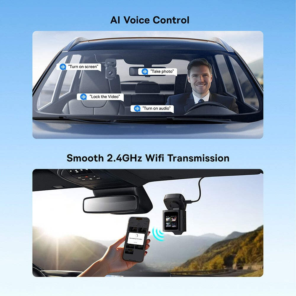 Baseus Primetrip VD1 Dash Cam 3K + Rear Camera 1080P Cosmic Black